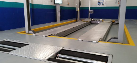 Bed Of A Four Post Vehicle Lift